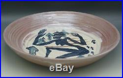 Mel Casper Merritt Island Pottery 15 Bowl Nude Tribal Picasso Style Vintage
