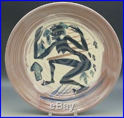 Mel Casper Merritt Island Pottery 15 Bowl Nude Tribal Picasso Style Vintage