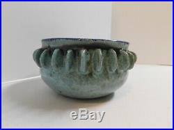 Merritt Island Pottery Mel Casper Decorative Thorn Bowl Blue Vtg