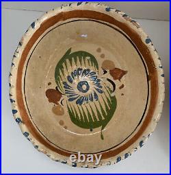 Mexican Vintage Pottery Set 4 Bowls AS IS SEE ALL PHOTOS FOR DESCRIPTION