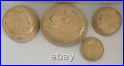 Mexican Vintage Pottery Set 4 Bowls AS IS SEE ALL PHOTOS FOR DESCRIPTION