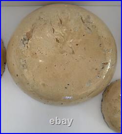 Mexican Vintage Pottery Set 4 Bowls AS IS SEE ALL PHOTOS FOR DESCRIPTION