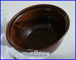 Michael Casson studio pottery Vintage retro footed bowl with makers mark