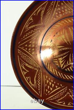 = Mid-Century Hispano-Moresque Luster Bowl Manises Art Pottery Gimeno Rios Spain
