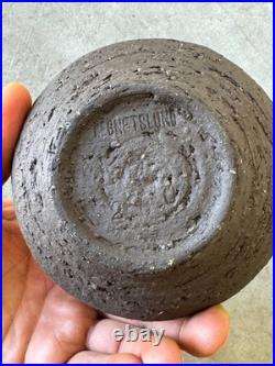 Mid-Century Modern Studio Lidded Bowl by Hegnetslund Denmark -Textured Stoneware