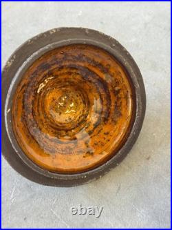 Mid-Century Modern Studio Lidded Bowl by Hegnetslund Denmark -Textured Stoneware