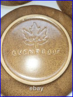 Monmouth Stoneware Co. USA Mojave Brown Glaze. Beehive Design. Ovenproof. 16pcs