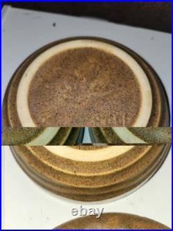 Monmouth Stoneware Co. USA Mojave Brown Glaze. Beehive Design. Ovenproof. 16pcs