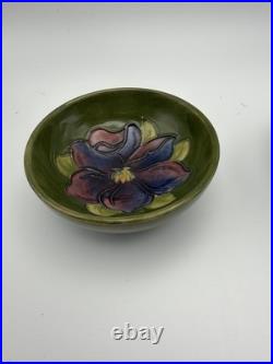 Moorcroft Pottery Bowl Lot Hibiscus Anemone Pansy Floral England VTG