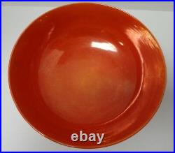 Moorcroft Vintage Orange Lustre Labelled Burslem Bowl