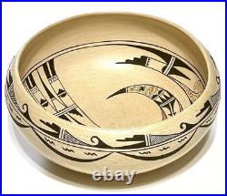 NICE! Hopi MAE MUTZ Signed Vintage Polychrome Pottery Bowl Pot Native American