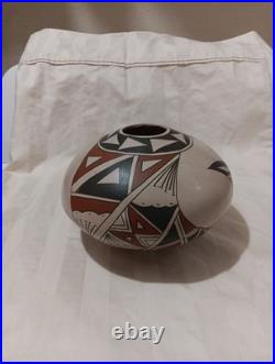 Native American Pottery SeedBowl Vintage Polychrome Southwestern Style Native American Pottery SeedBowl Vintage Polychrome Southwestern Style