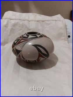 Native American Pottery SeedBowl Vintage Polychrome Southwestern Style