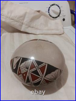 Native American Pottery SeedBowl Vintage Polychrome Southwestern Style