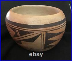 Native American vintage Hopi Poly Chrome Pottery Bowl