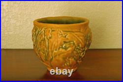 Near-Mint Vintage Weller Pottery Marvo Cabinet Bowl with Ferns Flowers & Foliage
