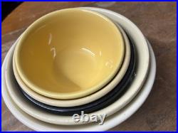 Nesting Set of 5 Bauer Pottery Ringware Bee Hive Mixing Bowls USA 18 24 30