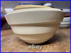 Nesting Set of 5 Bauer Pottery Ringware Bee Hive Mixing Bowls USA 18 24 30