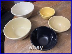 Nesting Set of 5 Bauer Pottery Ringware Bee Hive Mixing Bowls USA 18 24 30