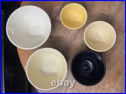 Nesting Set of 5 Bauer Pottery Ringware Bee Hive Mixing Bowls USA 18 24 30