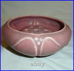 Nice Vintage 1926 Rookwood Small Mauve Bowl #2099 with Flower Frog