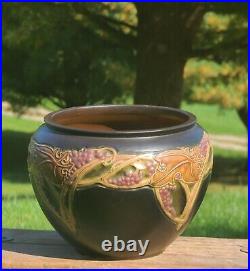 Old 1920's Roseville Pottery Bowl-rosecraft Vintage 7 In Tall Rare