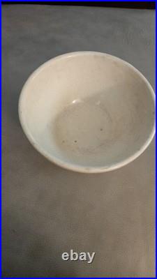 Old Hull Beehive Green Stripe Yellowware Mixing Bowl 6 Rare Vguc