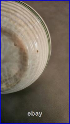 Old Hull Beehive Green Stripe Yellowware Mixing Bowl 6 Rare Vguc