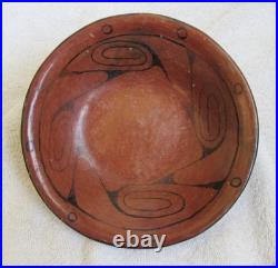 Old Vintage Maricopa Indian Decorated Bird Designs Art Pottery Bowl Vase