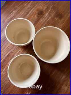 Older early Watt mixing bowls 3pc 7-1/2 & 2X 6 Wide # 64 and #63