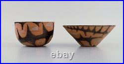 Ole Bjørn Krüger (1922-2007). Two unique bowls in glazed stoneware. 1960s / 70s