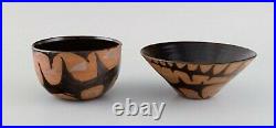 Ole Bjørn Krüger (1922-2007). Two unique bowls in glazed stoneware. 1960s / 70s