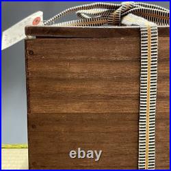 Oribe Ware A784 Japanese Pottery confectionery dish With handle Bowl Vintage