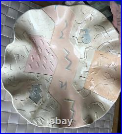 Original Demery Clay Abstract Southwestern Pottery Bowl Ceramic Vintage