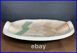 Original Demery Pottery Bowl 15 Modern Abstract Southwestern Ceramic 1980s Vtg