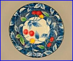Original Signed Vintage Asian Chinese Transferware Porcelain Pottery Fruit Bowl