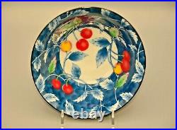Original Signed Vintage Asian Chinese Transferware Porcelain Pottery Fruit Bowl