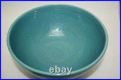 Original Vintage Fiesta Turquoise Footed Salad Bowl
