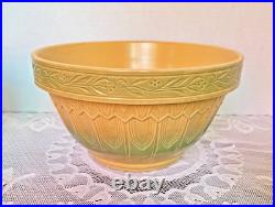 Over & Back VTG Yellow Ware Mixing Bowl Lot Set of 4 Stackable Farmhouse EUC