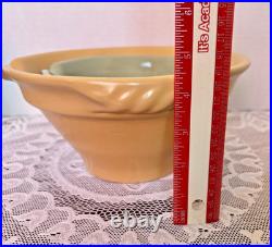 Over & Back VTG Yellow Ware Mixing Bowl Lot Set of 4 Stackable Farmhouse EUC