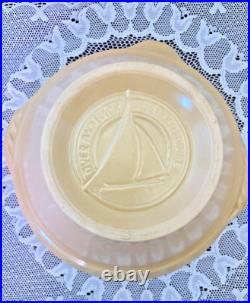 Over & Back VTG Yellow Ware Mixing Bowl Lot Set of 4 Stackable Farmhouse EUC