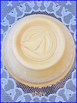 Over & Back VTG Yellow Ware Mixing Bowl Lot Set of 4 Stackable Farmhouse EUC