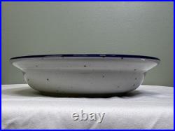 PAIR Dansk Blue Mist Curved Rim Soup Pasta Bowl Speckled Vintage Niels Refsgaard