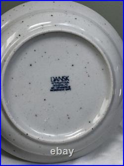 PAIR Dansk Blue Mist Curved Rim Soup Pasta Bowl Speckled Vintage Niels Refsgaard