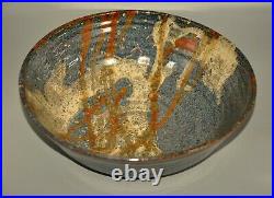PAUL SOLDNER Original Vintage Stoneware Ceramic Raku Pottery Centerpiece Bowl