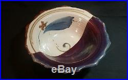 Platter Bowl And Pitcher Pottery Set Vintage Very Large, Signed