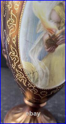 PROV SAXE ES GERMANY Angel Lady Portrait Vase Antique Vintage 588 READ
