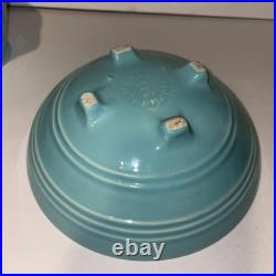 Pacific Pottery Aqua Turquoise Footed Salad Bowl #315 Excellent Condition Pacific Pottery Aqua Turquoise Footed Salad Bowl #315 Excellent Condition