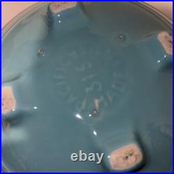 Pacific Pottery Aqua Turquoise Footed Salad Bowl #315 Excellent Condition