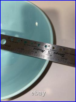 Pacific Pottery Aqua Turquoise Footed Salad Bowl #315 Excellent Condition